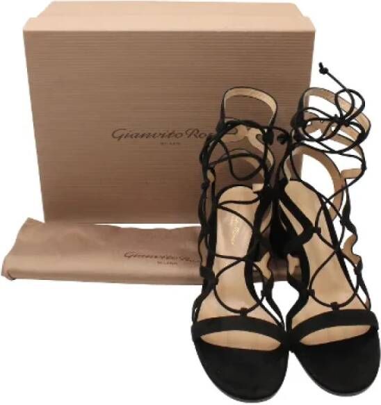 Gianvito Rossi Pre-owned Suede sandals Black Dames