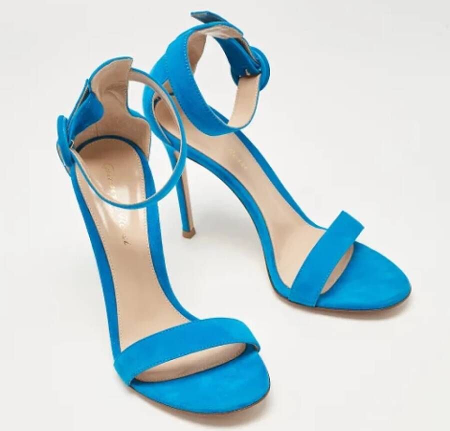 Gianvito Rossi Pre-owned Suede sandals Blue Dames