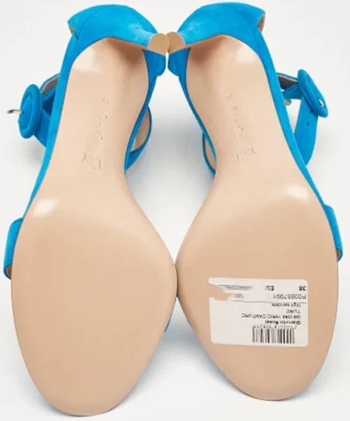 Gianvito Rossi Pre-owned Suede sandals Blue Dames