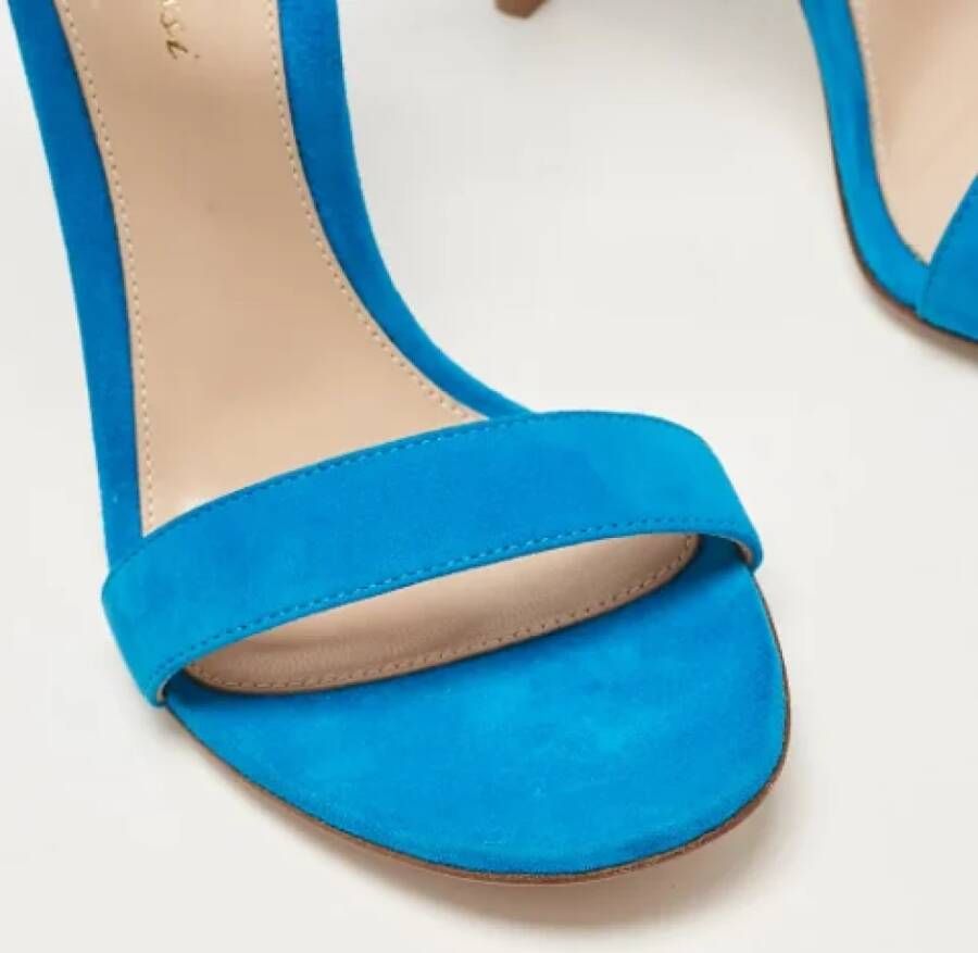 Gianvito Rossi Pre-owned Suede sandals Blue Dames