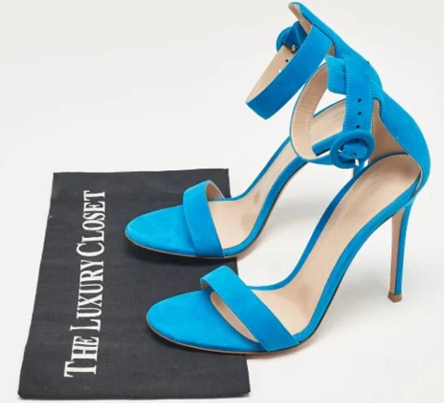 Gianvito Rossi Pre-owned Suede sandals Blue Dames