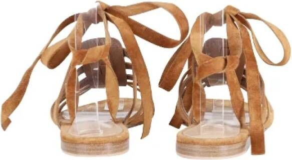 Gianvito Rossi Pre-owned Suede sandals Brown Dames