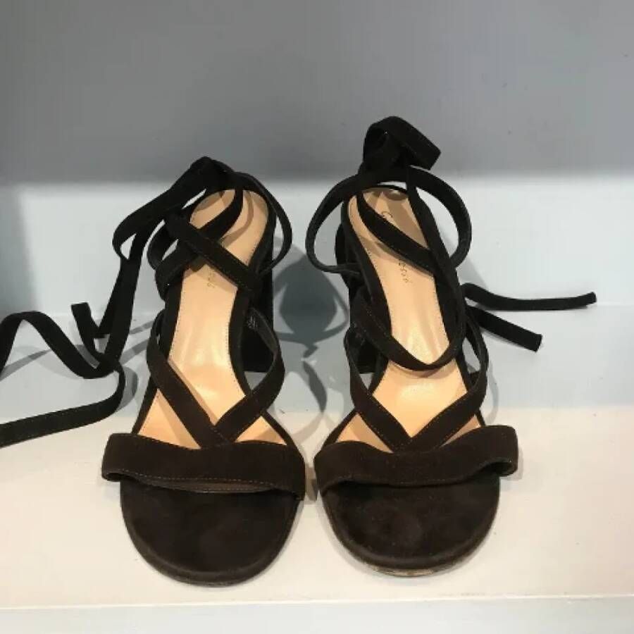 Gianvito Rossi Pre-owned Suede sandals Brown Dames