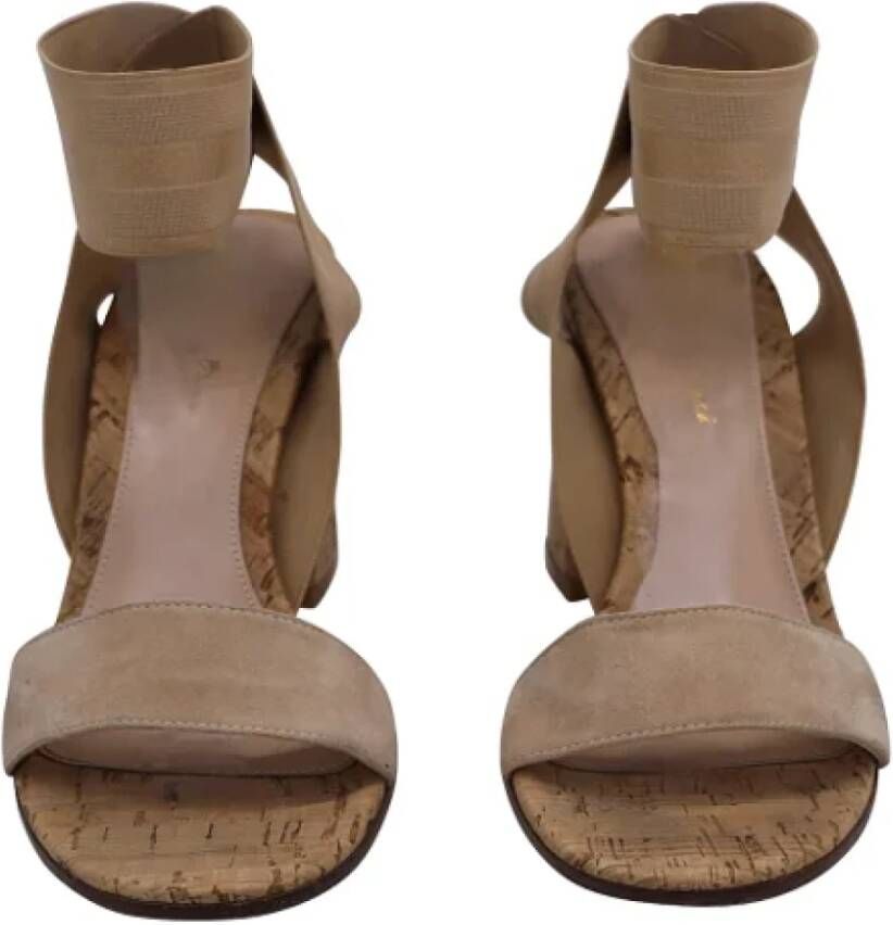 Gianvito Rossi Pre-owned Suede sandals Brown Dames