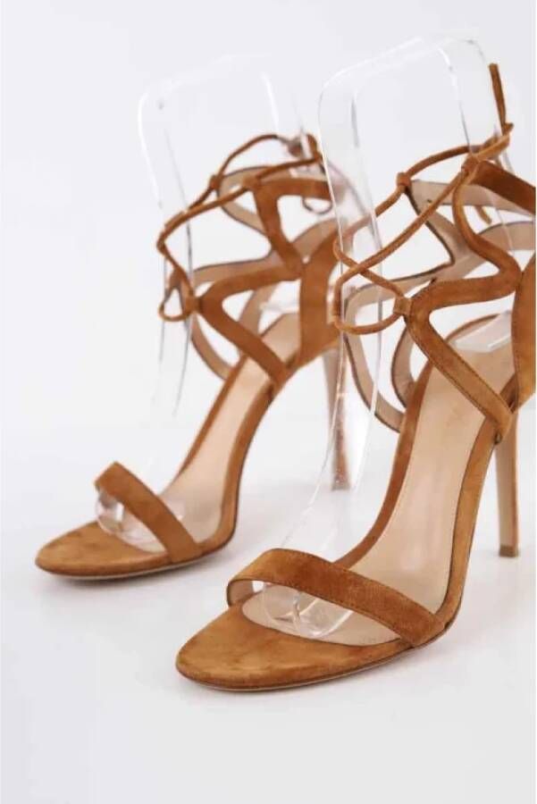 Gianvito Rossi Pre-owned Suede sandals Brown Dames