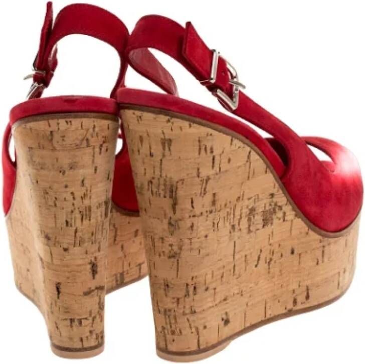 Gianvito Rossi Pre-owned Suede sandals Red Dames