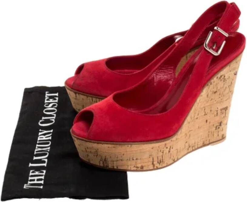 Gianvito Rossi Pre-owned Suede sandals Red Dames