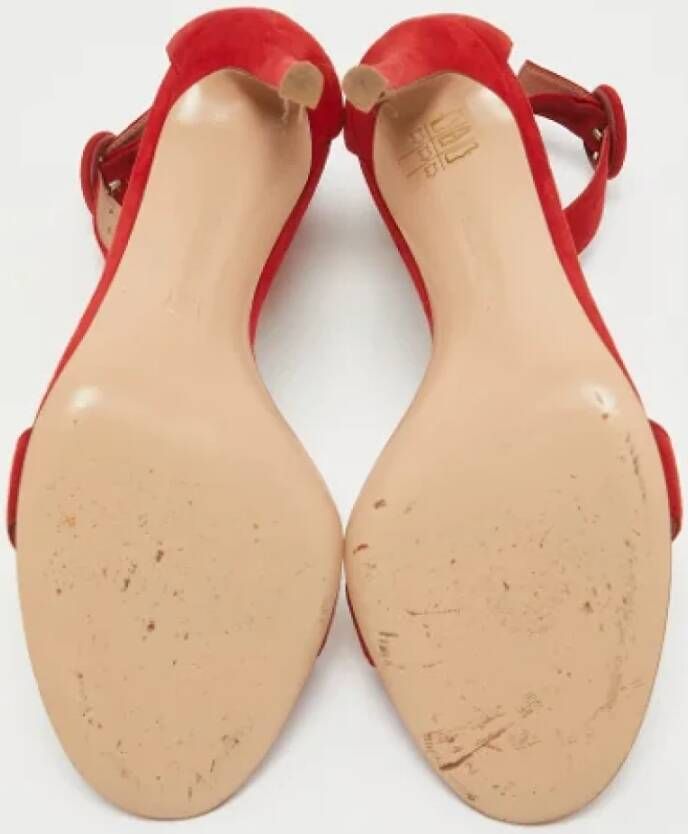 Gianvito Rossi Pre-owned Suede sandals Red Dames