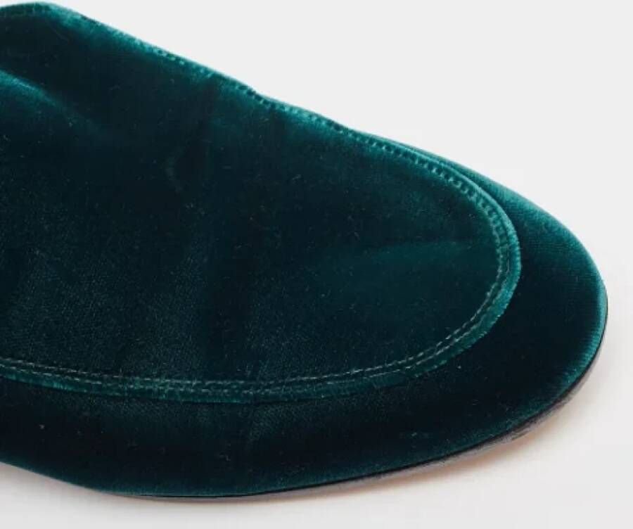 Gianvito Rossi Pre-owned Velvet flats Green Dames