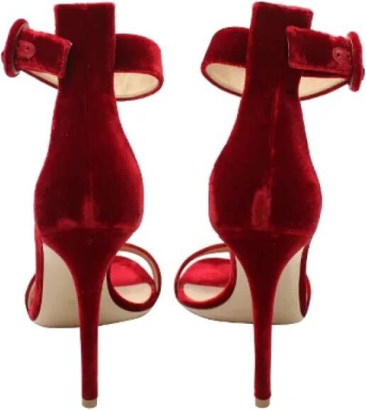 Gianvito Rossi Pre-owned Velvet heels Red Dames