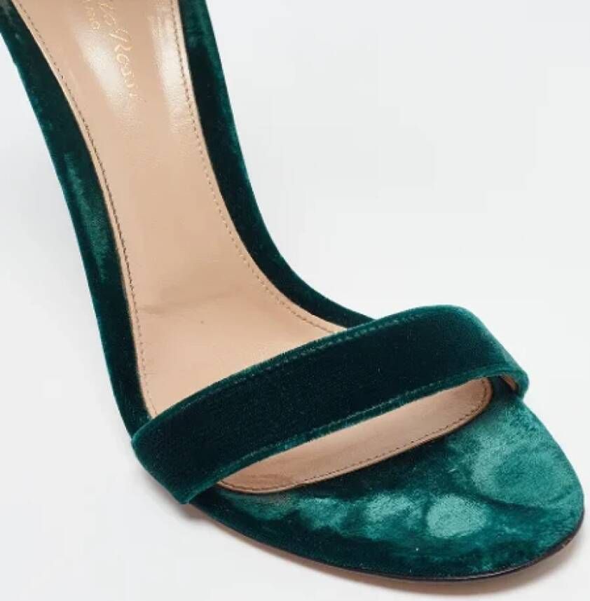 Gianvito Rossi Pre-owned Velvet sandals Green Dames