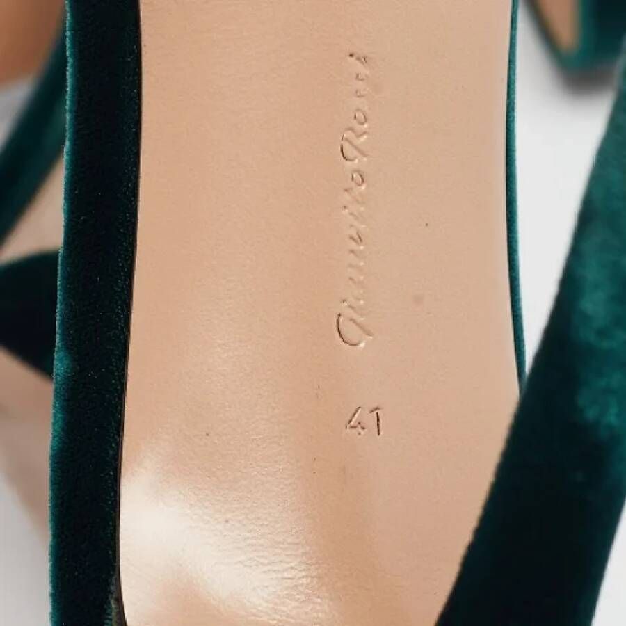 Gianvito Rossi Pre-owned Velvet sandals Green Dames