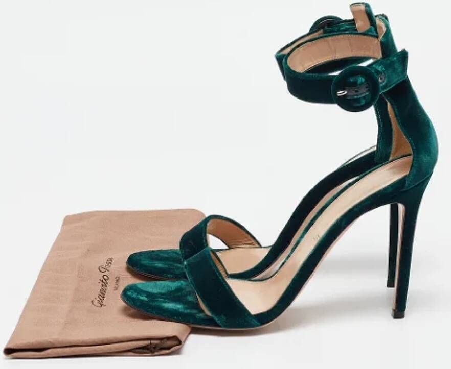 Gianvito Rossi Pre-owned Velvet sandals Green Dames