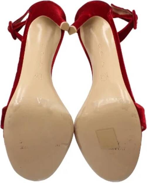 Gianvito Rossi Pre-owned Velvet sandals Red Dames