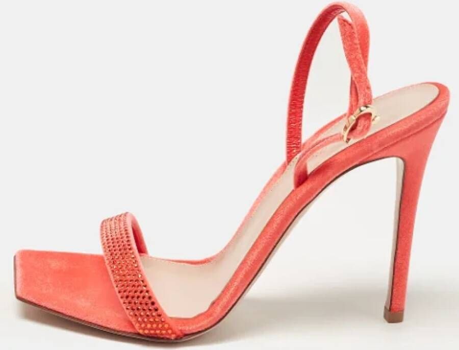 Gianvito Rossi Pre-owned Velvet sandals Red Dames