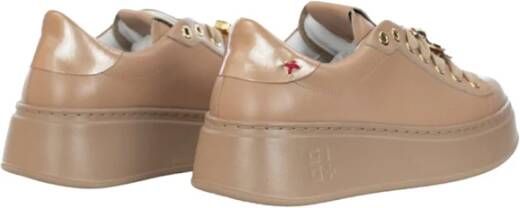 Gio+ Beige Sneakers voor Vrouwen Beige Dames