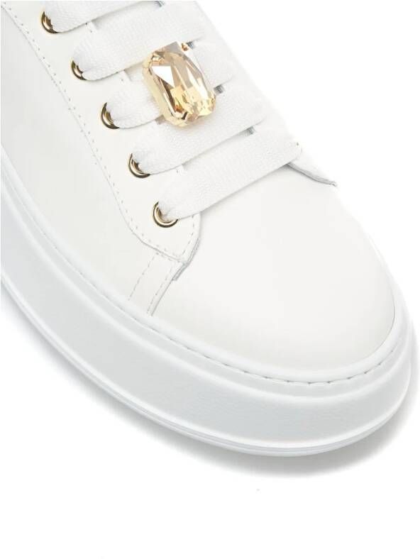 Gio+ Contrasterende Hiel Sneakers White Dames