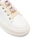 Gio+ Glitter Sneakers met Contrasterende Hiel Detail White Dames - Thumbnail 4