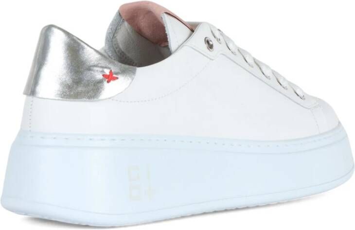 Gio+ Leren Sneakers met Vlinder Detail White Dames