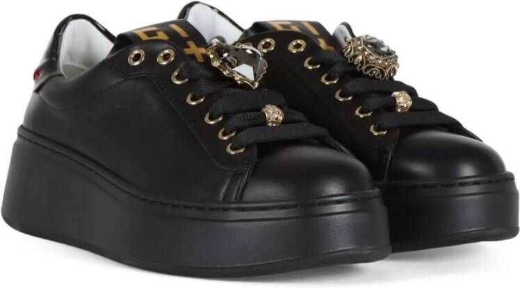 Gio+ Leren Sneakers Pia258A Black Dames