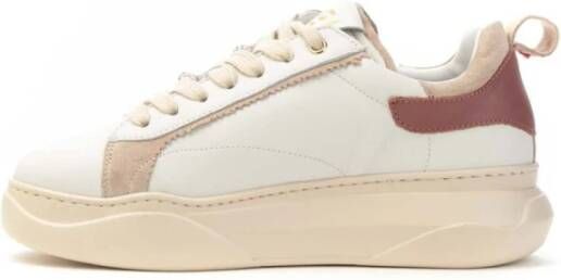 Gio+ Leren Veterschoenen Juweel White Dames