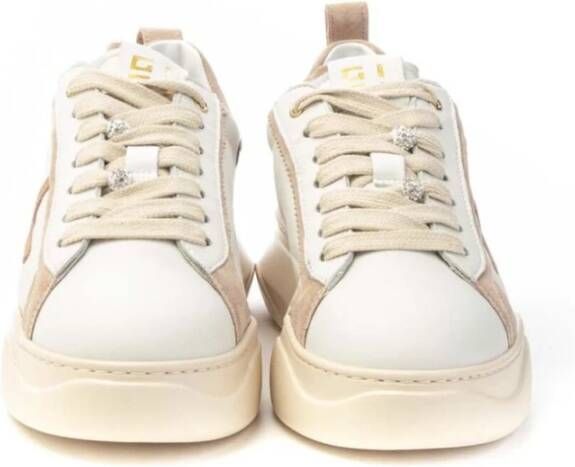 Gio+ Leren Veterschoenen Juweel White Dames