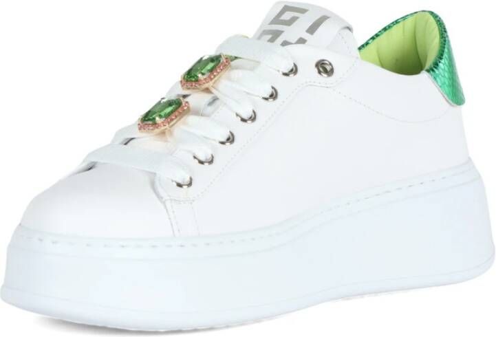 Gio+ Pia180C Geco Leren Sneakers Green Dames