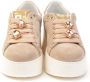 Gio+ Roze Suède Sneakers met Juweelbedels Beige Dames - Thumbnail 3