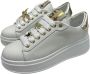 Gio+ Sneakers van leer met verwijderbare accessoires 5 cm rubberen zool White Dames - Thumbnail 2