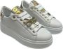 Gio+ Sneakers van leer met verwijderbare accessoires 5 cm rubberen zool White Dames - Thumbnail 3