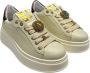 Gio+ Sneakers van verwijderbare accessoires leer Beige Dames - Thumbnail 3