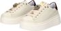 Gio+ Witte Leren Casual Sneakers Beige Dames - Thumbnail 3