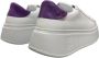 Gio+ Witte leren sneaker met paarse details White Dames - Thumbnail 2