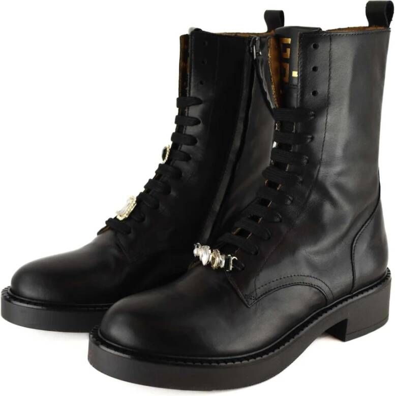 Gio+ Zwarte Juweel Biker Laars Black Dames