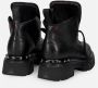 Gio+ Zwarte Veterschoenen met Ster Studs Black Dames - Thumbnail 4