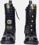 Gio+ Zwarte Veterschoenen met Studs Black Dames - Thumbnail 4