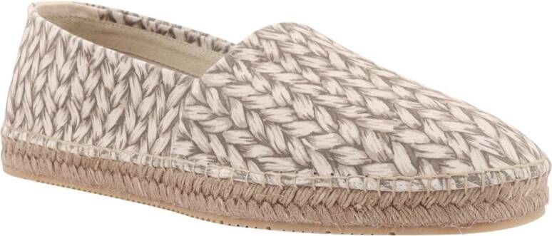 Giorgio Armani Beige Espadrilles All-over Print Rope Detail Beige Heren