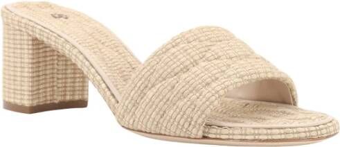 Giorgio Armani Beige Quilted Leather Sandals Ss24 Beige Dames