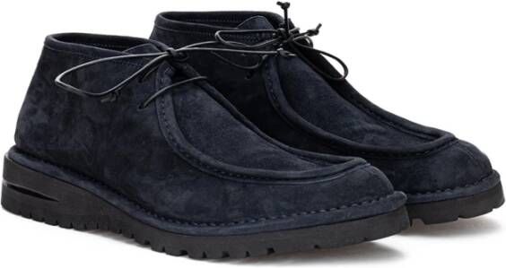 Giorgio Armani Blauwe Suède Loafer Blue Heren