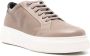 Giorgio Armani Elegante Zwarte Sneakers van Katoen Vlas Beige Heren - Thumbnail 2