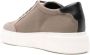 Giorgio Armani Elegante Zwarte Sneakers van Katoen Vlas Beige Heren - Thumbnail 3