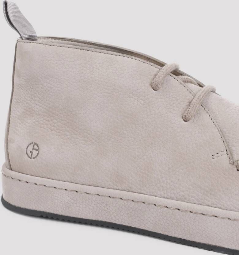 Giorgio Armani Geveterde Polacchino Schoenen Pink Heren