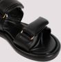 Giorgio Armani Lamsleren Sandalen Black Dames - Thumbnail 4