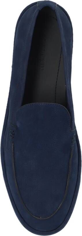 Giorgio Armani Leren loafers Blue Heren