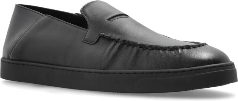 Giorgio Armani Leren schoenen Black Heren