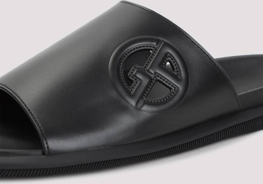 Giorgio Armani Nero Slide Sandalen Black Heren