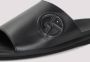 Giorgio Armani Nero Slide Sandalen Black Heren - Thumbnail 4