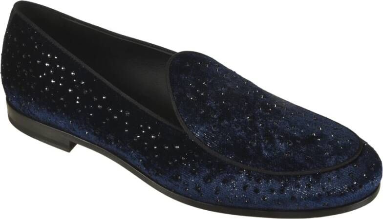 Giorgio Armani Platte schoenen voor vrouwen Blue Heren