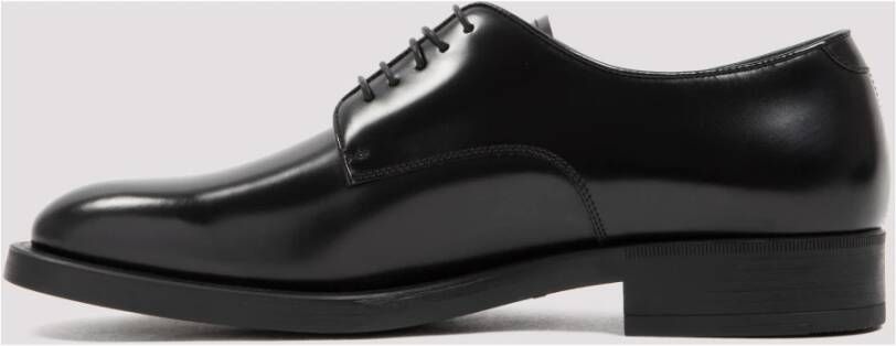 Giorgio Armani Zwarte Leren Loafer Schoenen Black Heren