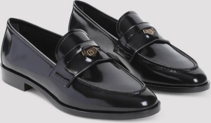 Giorgio Armani Zwarte Loafer Schoenen voor Vrouwen Black Dames